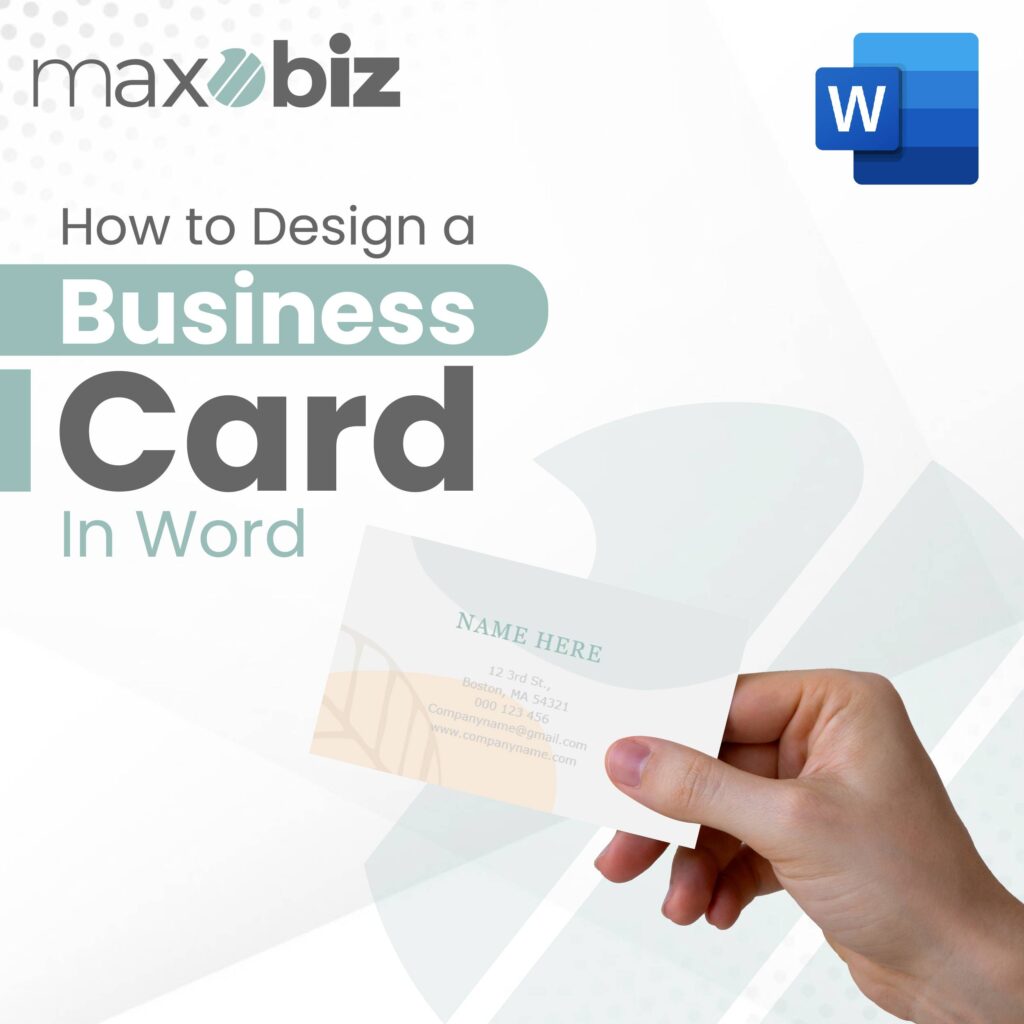 How to Design a Business card in word
