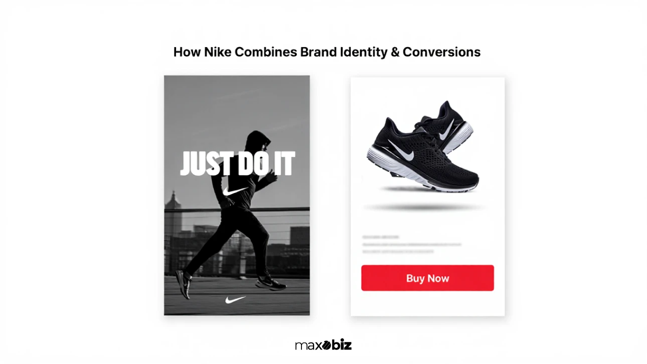 how Nike combines brand identity and conversions
