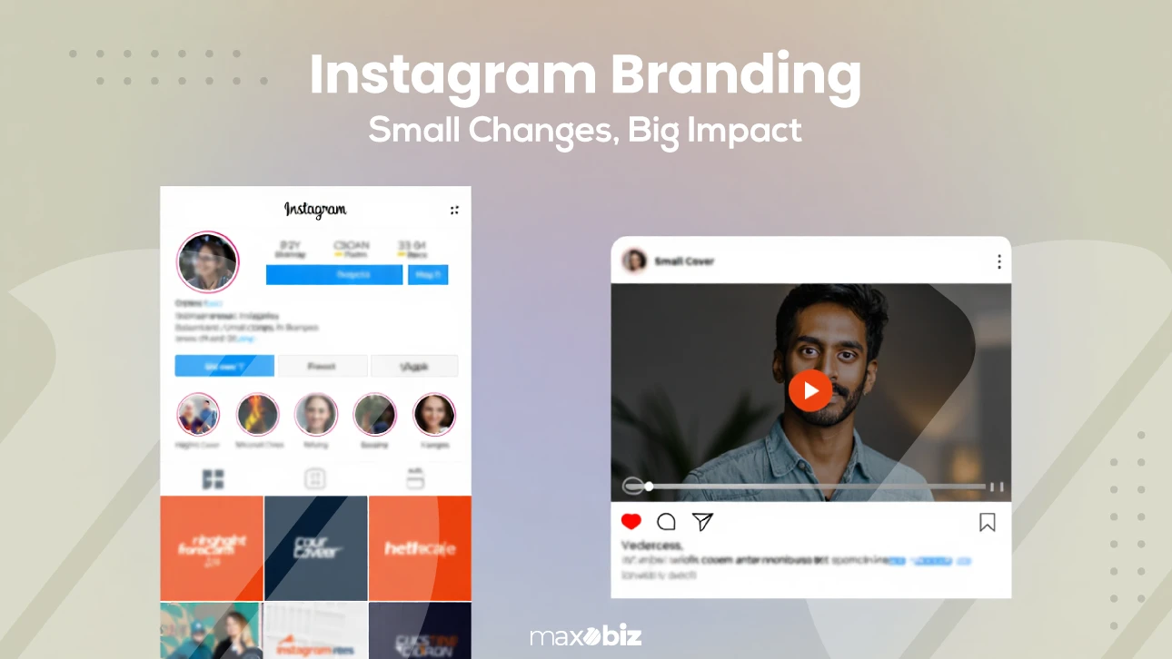 Instagram branding examples showing profile layout, highlight covers, and post design demonstrating how small visual changes create a big impact.