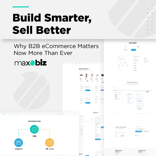 Why B2B eCommerce matters for smarter selling with CRM and ERP integration, bulk ordering, and account-based features.