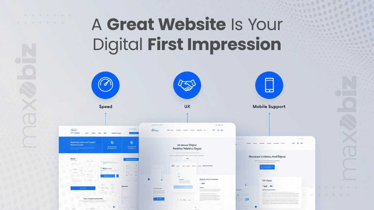 Great website design by Maxobiz showcasing speed, UX, and mobile support – your digital first impression.