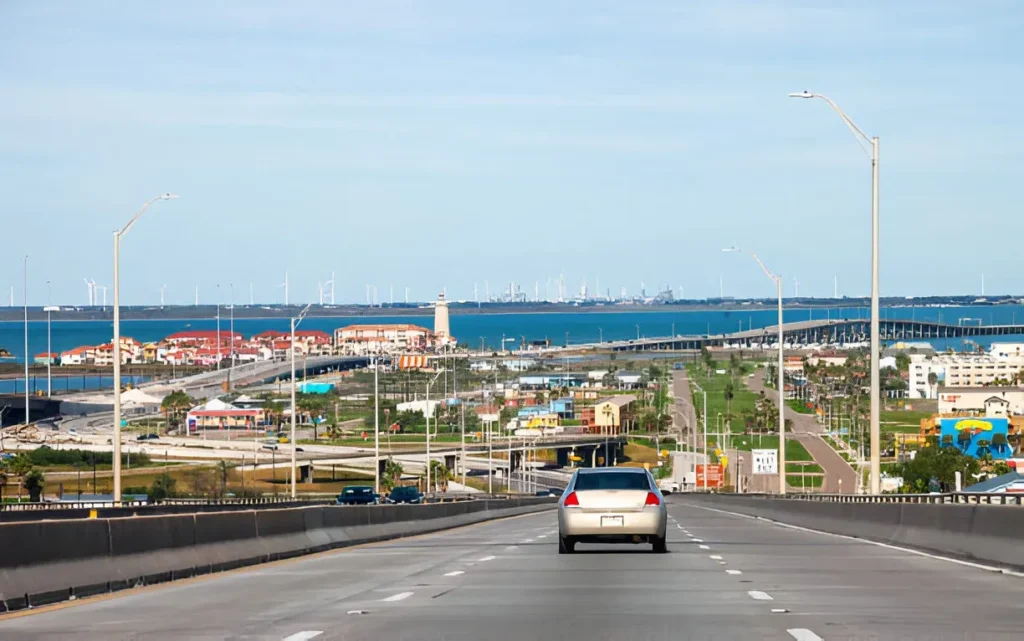 View of Corpus Christi waterfront and skyline, representing digital marketing services Corpus Christi by Maxobiz
