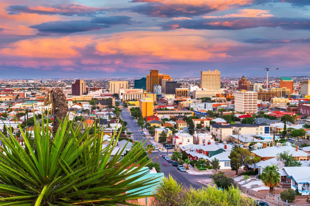 El Paso city skyline at sunset representing digital marketing services El Paso by Maxobiz